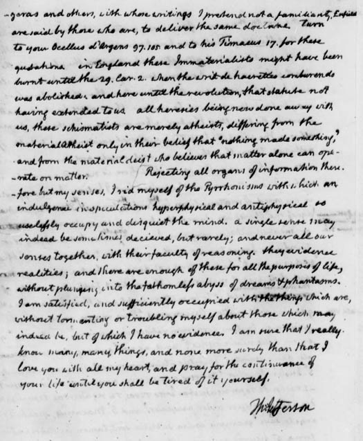 湯瑪斯傑佛遜寫給約翰亞當斯的信 Letter from Thomas Jefferson to John Adams 