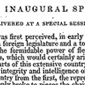 John Adams's inaugural address