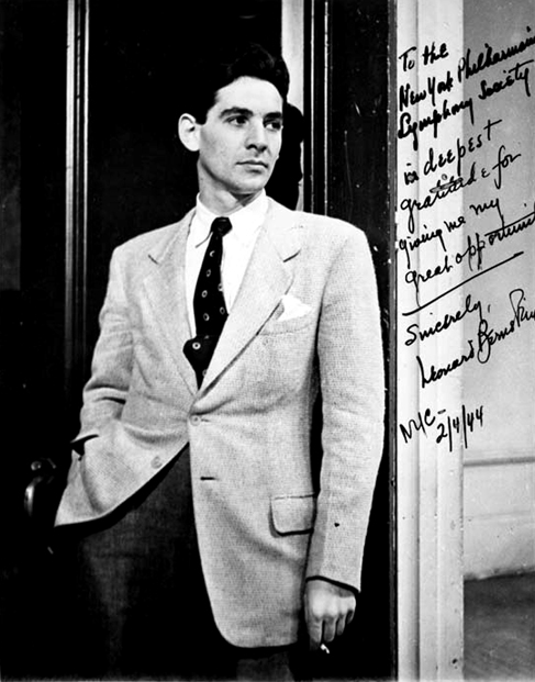 Photo of Bernstein's inscription, written in November 1943