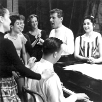 Photo 'Bernstein at rehearsal for West Side Story'