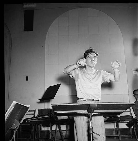 Photo of Leonard Bernstein, Carnegie Hall, New York, N.Y., between 1946 and 1948.