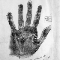 Amelia Earhart's palm print