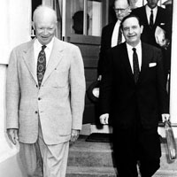 Photograph of President Eisenhower and Arkansas Governor Faubus.