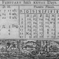 《窮漢理查的曆書》（Poor Richard's Almanac）中的一頁 A page from Poor Richard's Almanac