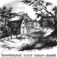 "蒂珀卡努慢板大進行曲"（Tippecanoe Slow Grand March） 的樂譜封面 "Tippecanoe Slow Grand March" sheet music cover 