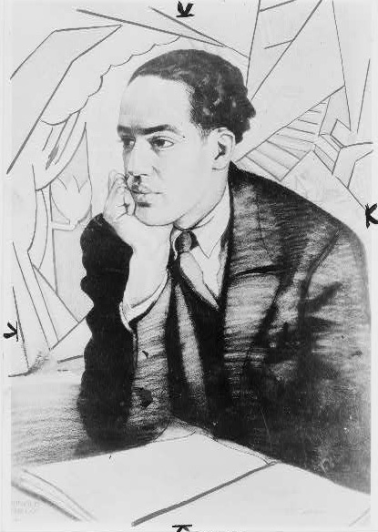 Drawing of Langston Hughes by Winold Reiss