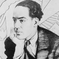 Drawing of Langston Hughes by Winold Reiss