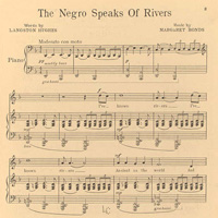 Sheet music for 'The Negro Speaks of Rivers' by Langston Hughes and Margaret Bonds