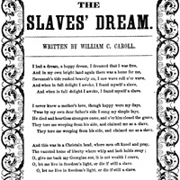 一位奴隸創作的歌、闡述他對自由的夢想 Song by a slave, in which he dreams of freedom
