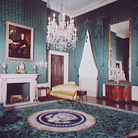 White House decorating - the Green Room 為白宮所做的裝飾 – 綠屋（GREEN ROOM）