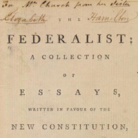 《聯邦黨人文集》 - 第一版出版時的展示 "The Federalist" - exhibit of the first bound copy 