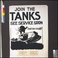 U.S. Tank Corps Recruitment Poster, 1917.