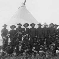 Pershing with Native American scout troops