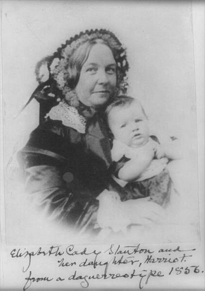 Elizabeth Cady Stanton and her daughter, Harriot, 1856.