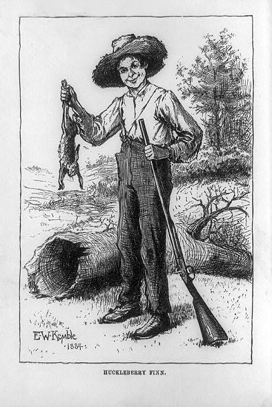 'An illustration Huckleberry Finn by Edward Windsor Kemble'