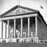 位於維吉尼亞瑞奇蒙的國會大廈，也是南方聯盟的所在地 Capitol building in Richmond, Virginia, which also served as the capitol of the Confederacy 