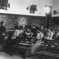 A history class at the Tuskegee Institute in Alabama in 1902