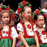 Photo of three girls in costume