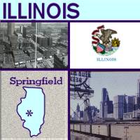 graphic map and images of Illinois