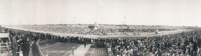 Photo of the 1941 Kentucky Derby in Churchill Downs, Louisville, Kentucky