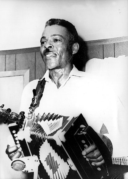 Photo of a Creole accordionist, 1971