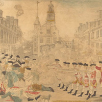 Paul Revere engraved and printed this depiction of the Boston Massacre in 1770.