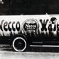 Photo of truck shaped like NECCO candy roll
