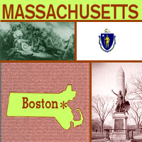 graphic map and images of Massachusetts