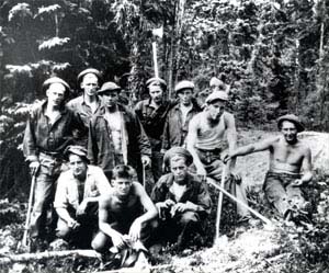鐵世界探索中心CCC樹木種植工人，約為1930年代