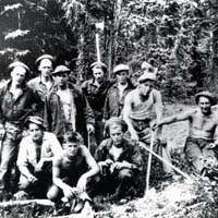 Photo of tree planting crew, circa 1930s