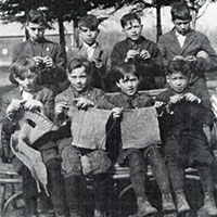Photo of children from St Benedict's Mission School, 1916