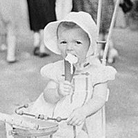 Photo of little girl with ice cream cone