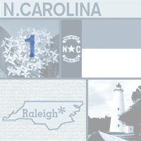 graphic map and images from North Carolina