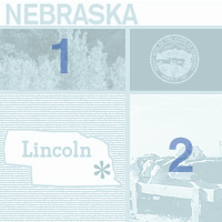 graphic map and images of Nebraska