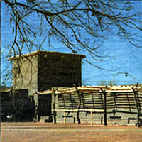 Photo of reconstruction at the Old Las Vegas Mormon Fort State Historic Park
