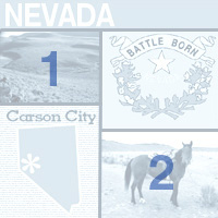 graphic map and images of Nevada