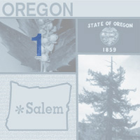 graphic map and images of Oregon