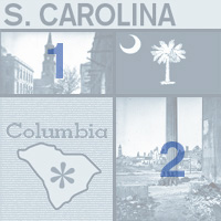 graphic map and images of South Carolina