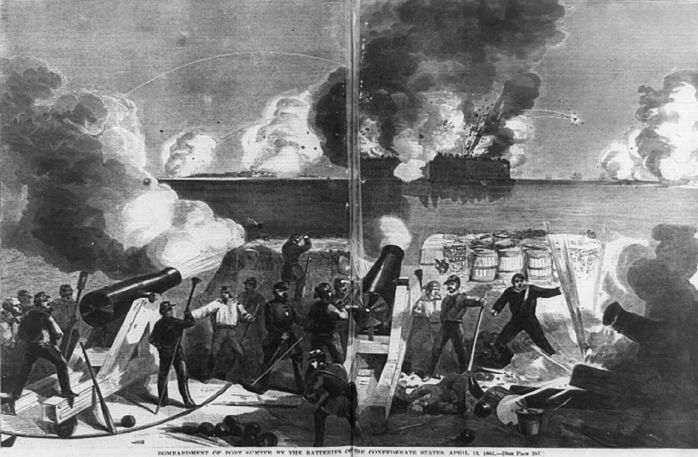 Bombardment of Fort Sumter by the Batteries of the Confederate States