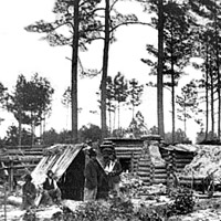 Petersburg, Va. Captured Confederate encampment, 1864.