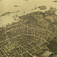 An 1878 map of Newport Rhode Island