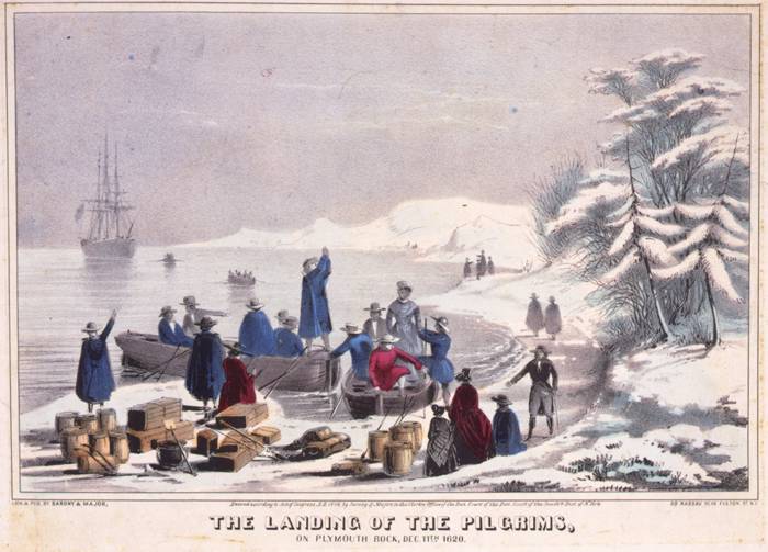 The landing of the Pilgrims, on Plymouth Rock, Dec. 11th 1620.