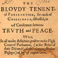 'The Bloudy Tenent of Persecution . . .' by Roger Williams