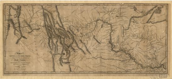 這是路易士和克拉克遠征隊的地圖，你知道達科達在哪裡嗎？