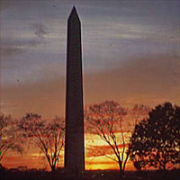 華盛頓紀念碑旁的日落