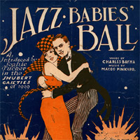 The cover of sheet music for 'Jazz Babies' Ball'