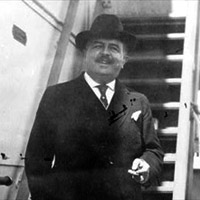Victor Herbert on the deck of the (ship?) Imperator(?), c1914