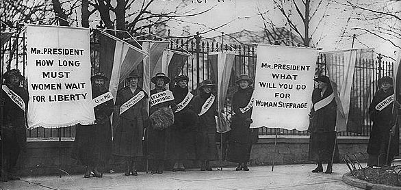 The first picket line--college day in the picket line, 1917