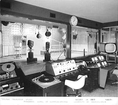 Teaching Television Studio, Annenberg School of Communications, University of Pennsylvania, 1963.