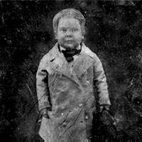 Tom Thumb, standing on a table, between 1844 and 1860.